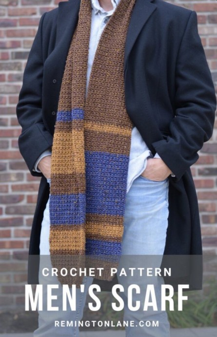 Free Men's Crochet Scarf Pattern