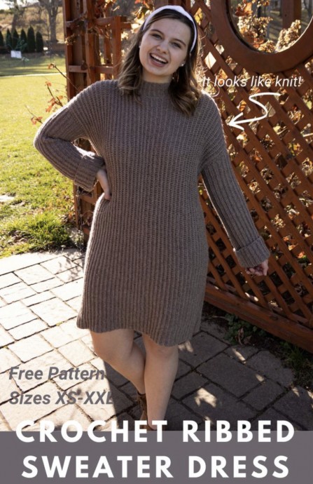 Ribbed Dress Crochet Pattern