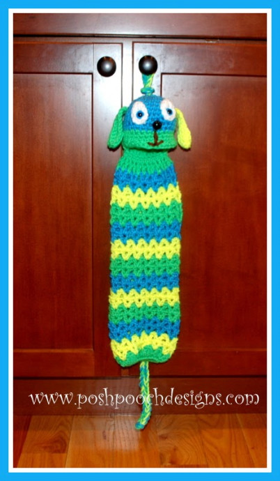 Crochet Puppy Plastic Bag Holder – A Fun and Functional Home Decoration Crochet Puppy Plastic Bag Holder – A Fun and Functional Home Decoration