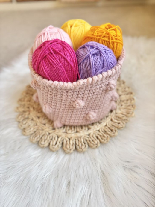 Crochet The Bobble Dot Basket