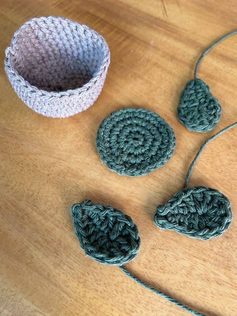 Crochet Leaf and Blossom Car Charm