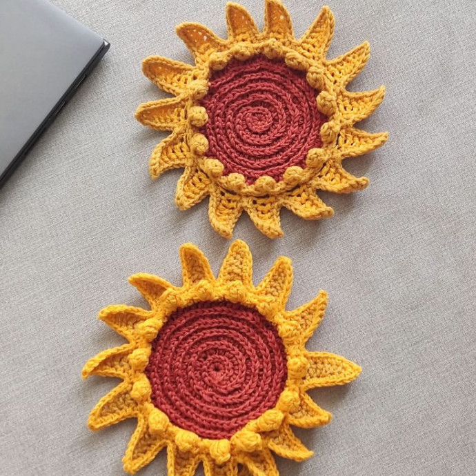 Create a Cozy Crochet Sunflower Coaster: A Step-by-Step Guide with Supplies and Pattern Create a Cozy Crochet Sunflower Coaster: A Step-by-Step Guide with Supplies and Pattern