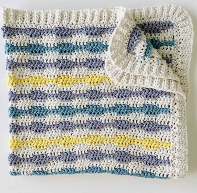 Create a Charming Crochet Retro Waves Baby Blanket: Perfect Gift for Newborns Create a Charming Crochet Retro Waves Baby Blanket: Perfect Gift for Newborns