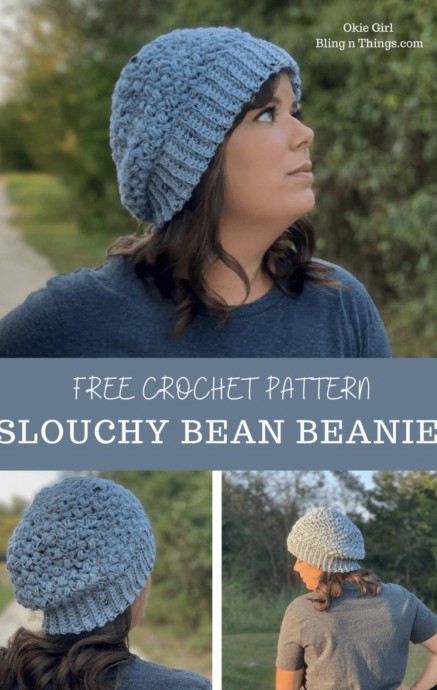 Stylish Slouchy Bean Beanie Crochet Pattern for Winter Fashion