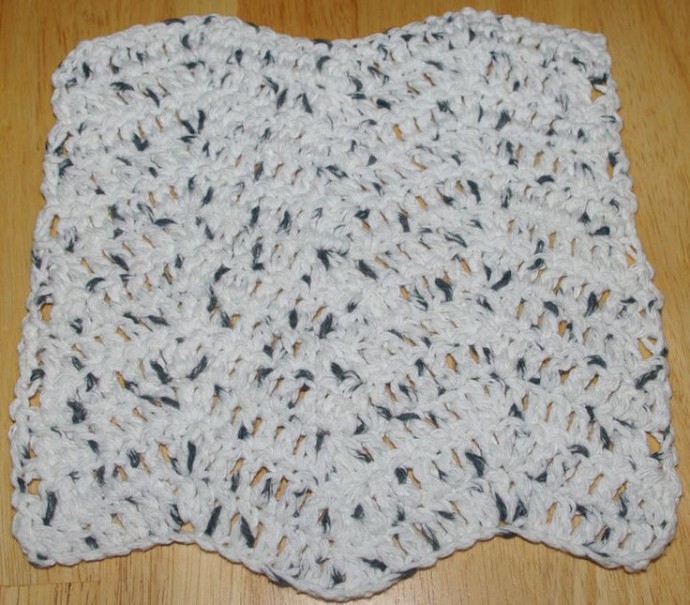 Crochet Double Ripple Dishcloth