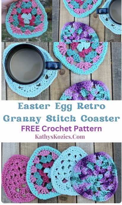 How to Crochet a Retro Granny Stitch Egg Coaster