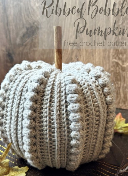 Ribbed Bobble Pumpkin Crochet Pattern