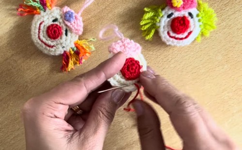 Crochet Clown Head