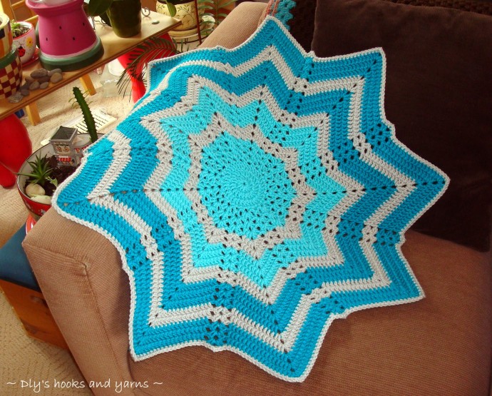 Crochet Rippling Shells Throw