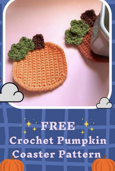 Crochet Pumpkin Coaster Pattern