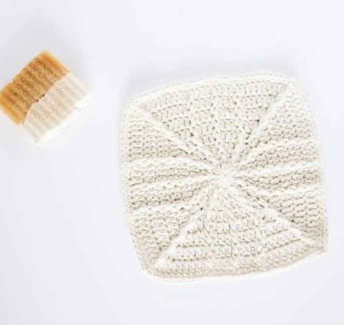 Windmill Washcloth Free Crochet Pattern