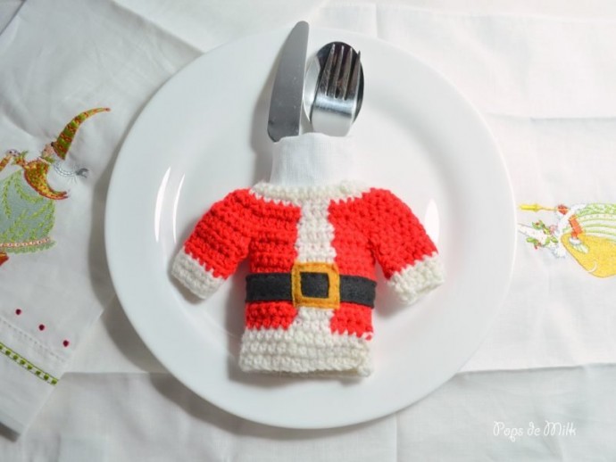 Create Your Own Festive Crochet Santa Claus Cutlery Cozy for the Holidays Create Your Own Festive Crochet Santa Claus Cutlery Cozy for the Holidays