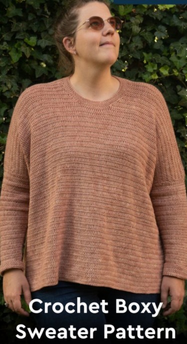 Elevate Your Wardrobe with the Handcrafted Crochet Drapey Boxy Sweater