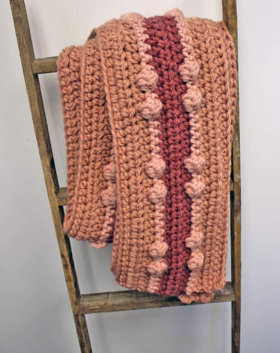 Crochet Double Dot Chunky Scarf