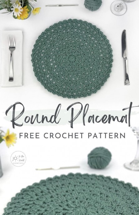 Crochet Round Placemat (Free Pattern)
