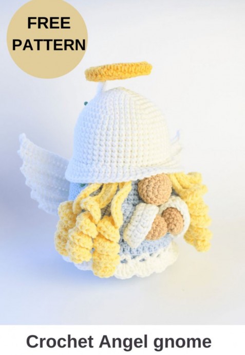 Crochet Angel Gnome