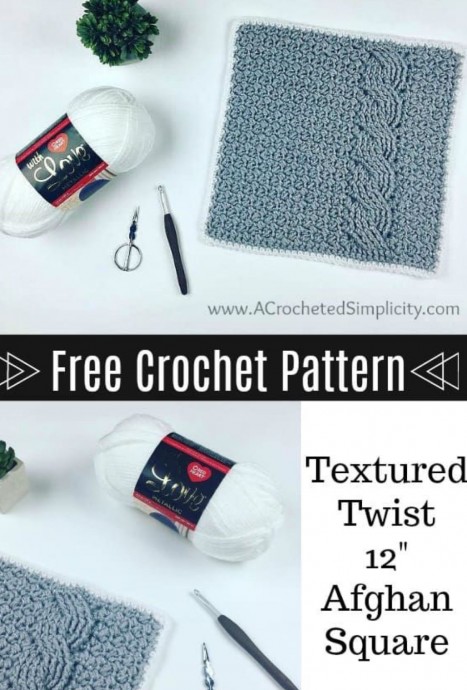 Crochet Textured Afghan Square (Free Pattern)