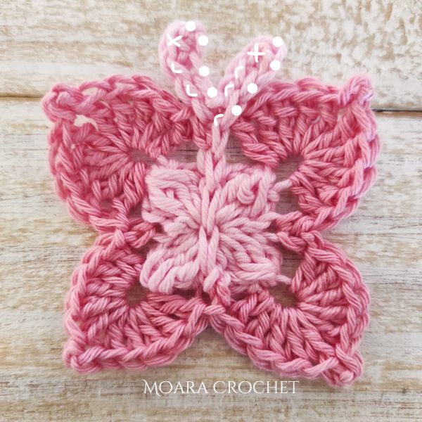 Crochet Butterfly Granny Square