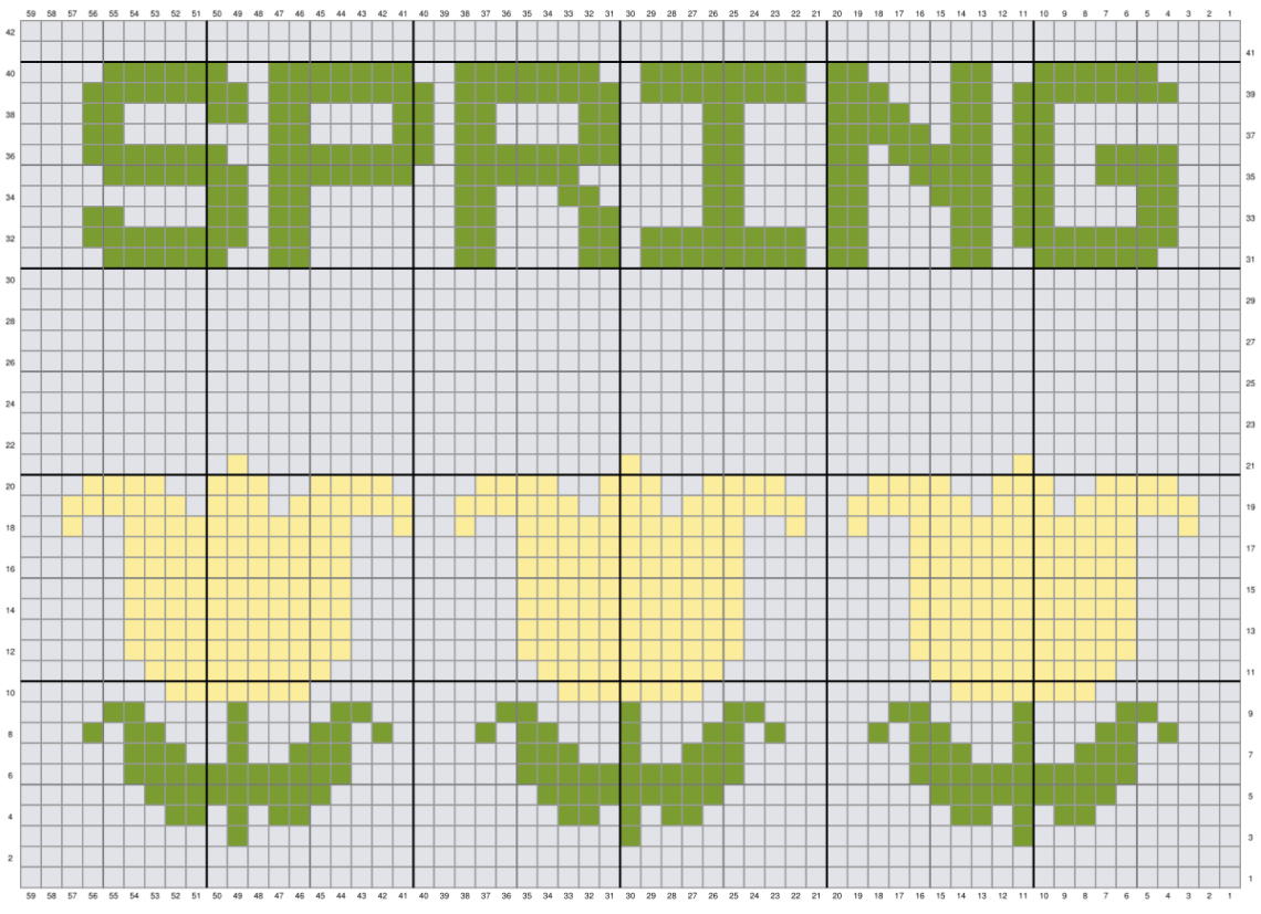 Crochet Tulips Kitchen Towel