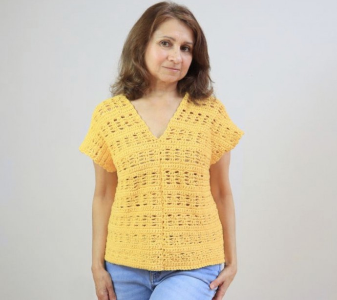 Easy Crochet Summer Top (Free Pattern)