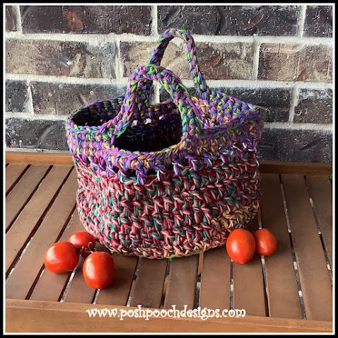 Crochet Scrap Happy Harvest Basket
