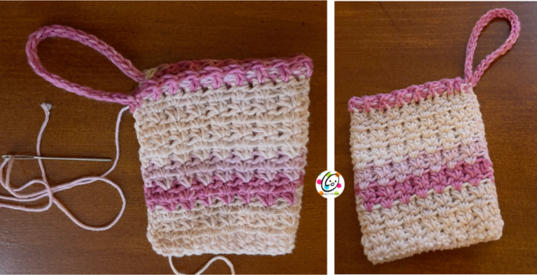 Enhance Your Bath Time with the Crochet Creamy Soap Saver and Pouf - A DIY Must-Have!