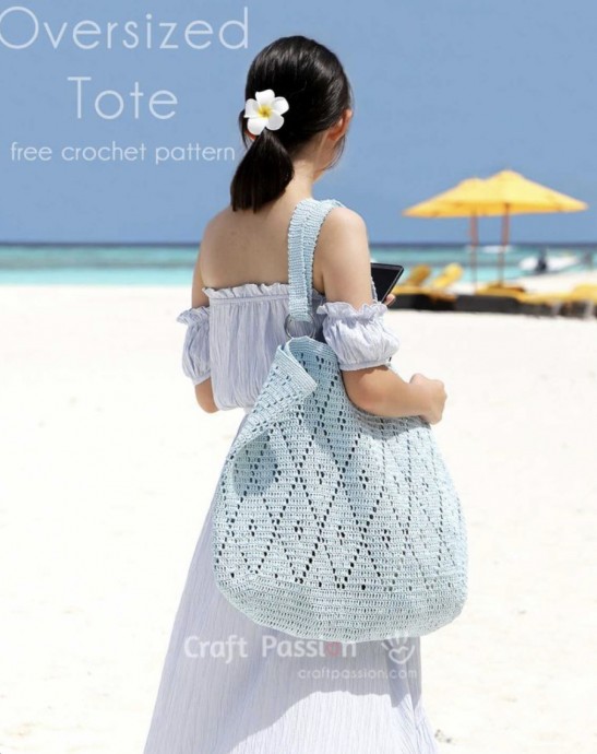 Create a Stylish Oversized Tote with a Crochet Diamond Stitch Pattern Create a Stylish Oversized Tote with a Crochet Diamond Stitch Pattern