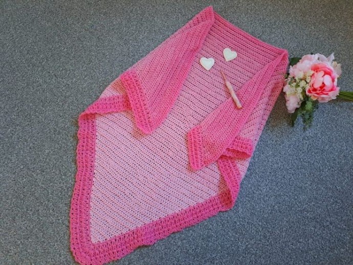 Rose Petal Crochet Shawl
