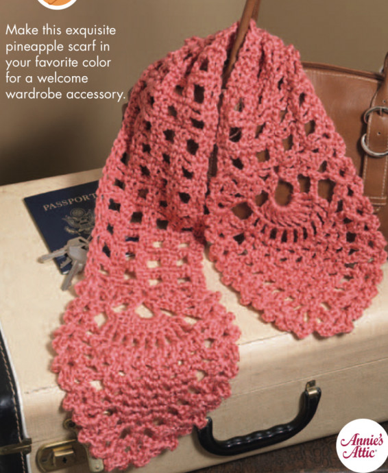 Crochet Pineapple Scarf
