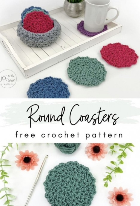 Crochet Round Coasters Pattern