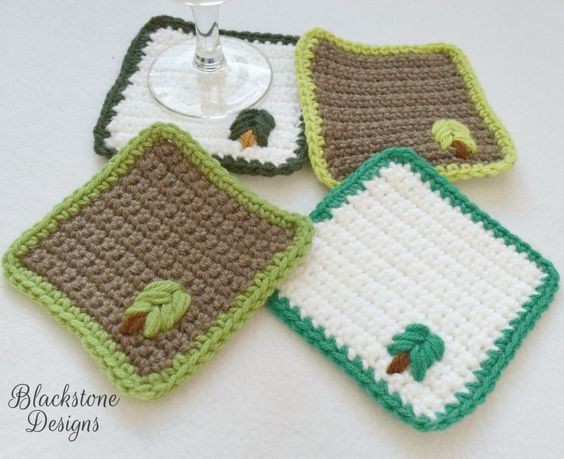 Create Adorable Crochet Tree Coasters for Your Table Decor Create Adorable Crochet Tree Coasters for Your Table Decor