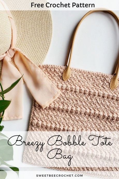 Breezy Bobble Tote Bag – Free Crochet Pattern
