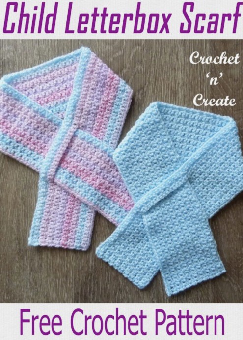 Child Letterbox Crochet Scarf