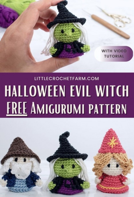 Crochet Evil Witch Mini Amigurumi