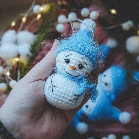 Christmas Snowman Ornament Free Pattern