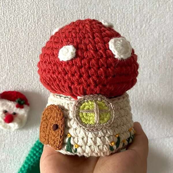 Crochet Mushroom House Storage Box - A Whimsical and Practical Addition to Your Home Crochet Mushroom House Storage Box - A Whimsical and Practical Addition to Your Home