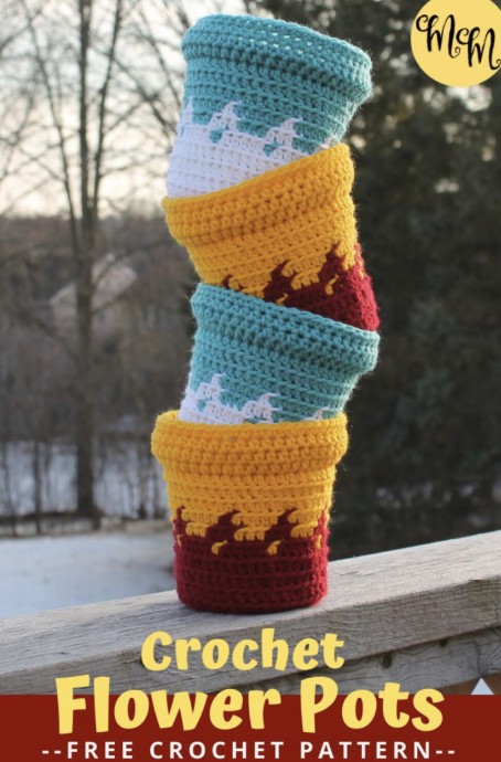 Crochet Flower Pots