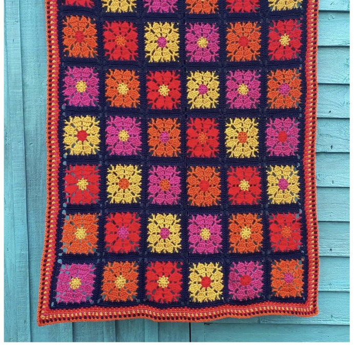 Cute Carousel Crochet Blanket