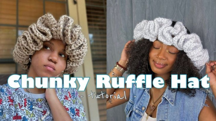 Crochet Ruffle Hat - A Charming Accessory for Any Outfit