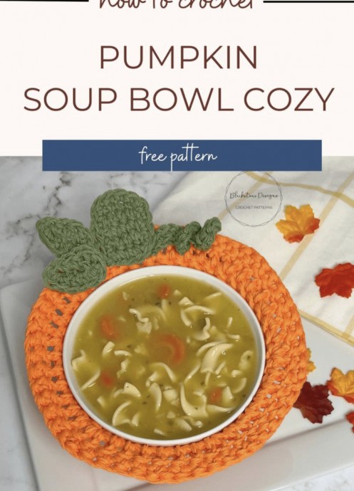 Crochet Pumpkin Soup Bowl Cozy