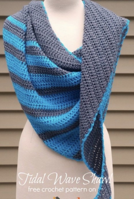 Tidal Wave Shawl