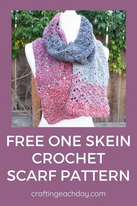 Crochet Tweedy Scarf