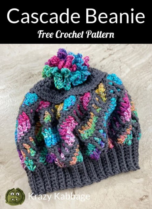 Crochet the Cascade Beanie Hat