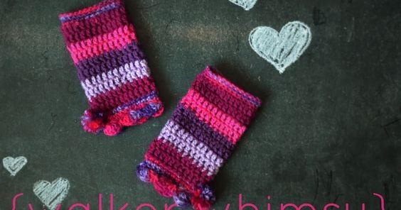 Crochet Striped Leg Warmers