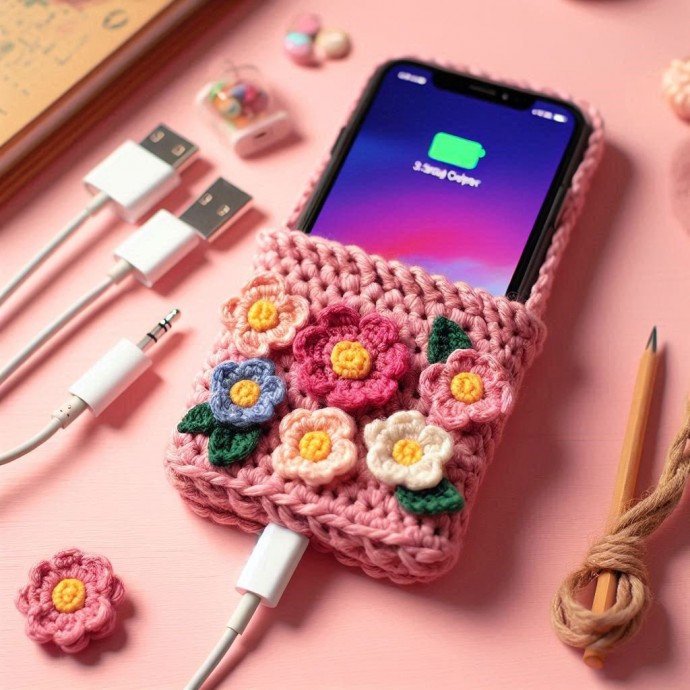 Create a Beautiful Crochet Floral Phone Case: Handmade Charm for Your Mobile Device Create a Beautiful Crochet Floral Phone Case: Handmade Charm for Your Mobile Device