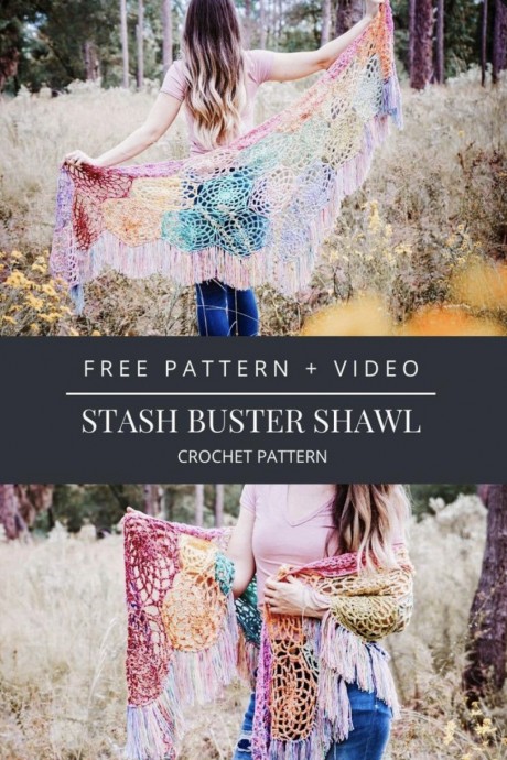 Stash Buster Motif Shawl