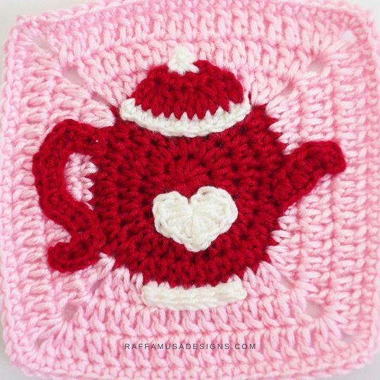 Crochet Teapot Granny Square