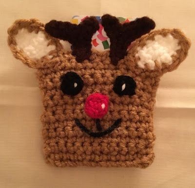 Create a Charming Crochet Rudolph Gift Card Holder This Holiday Season