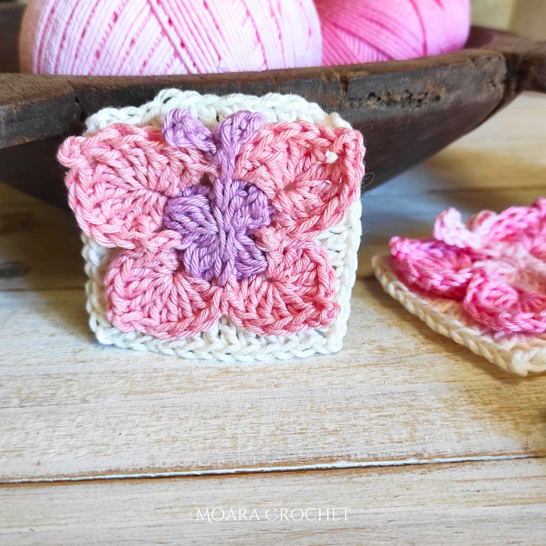 Crochet Butterfly Granny Square