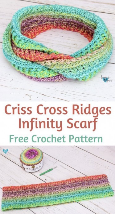 Criss Cross Ridges Infinity Scarf